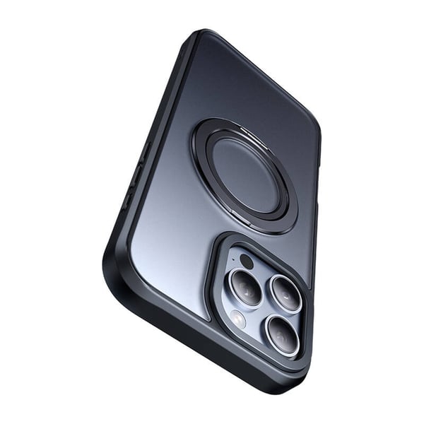 McDodo PC-4932 MagSafe etui til iPhone 16 Pro med stativ (sort)