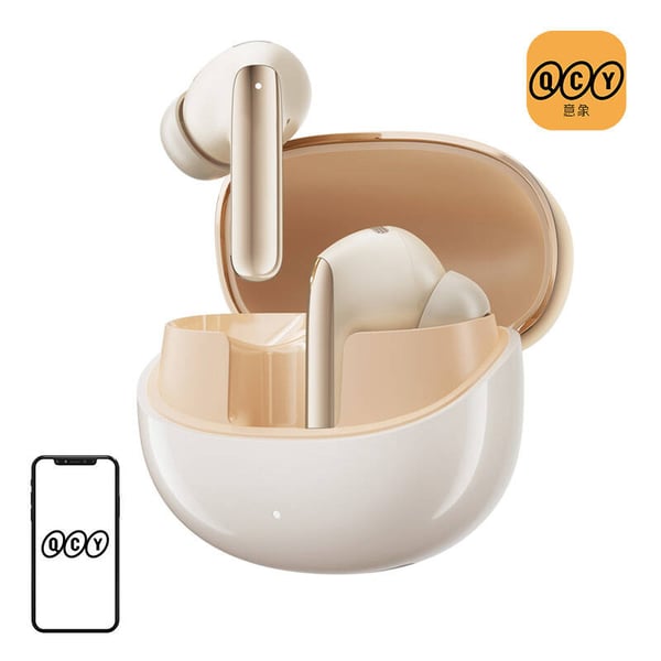 TWS QCY MeloBuds Pro HT08-hodetelefoner, ANC (gull)