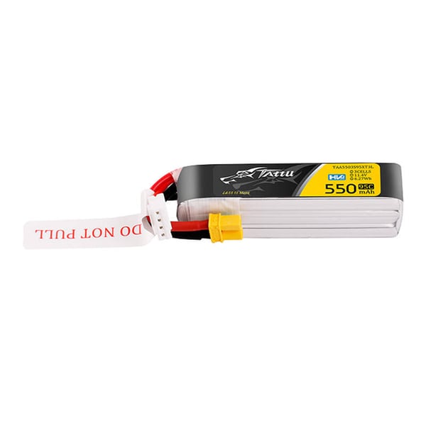 Tattu 3s 550mAh 95C 11,4V HV Lipo-batteri med XT30-plugg Long-Pack-kontakt