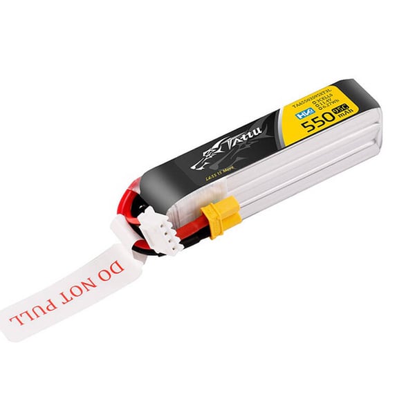 Tattu 3s 550mAh 95C 11,4V HV Lipo-batteri med XT30-plugg Long-Pack-kontakt
