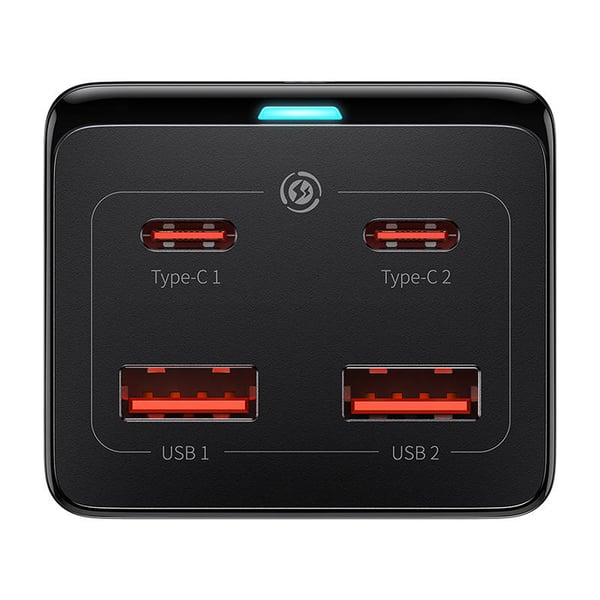 Baseus GaN3 Pro vegglader / powerstrip 2xUSB + 2xUSB-C + AC, 100W (svart)