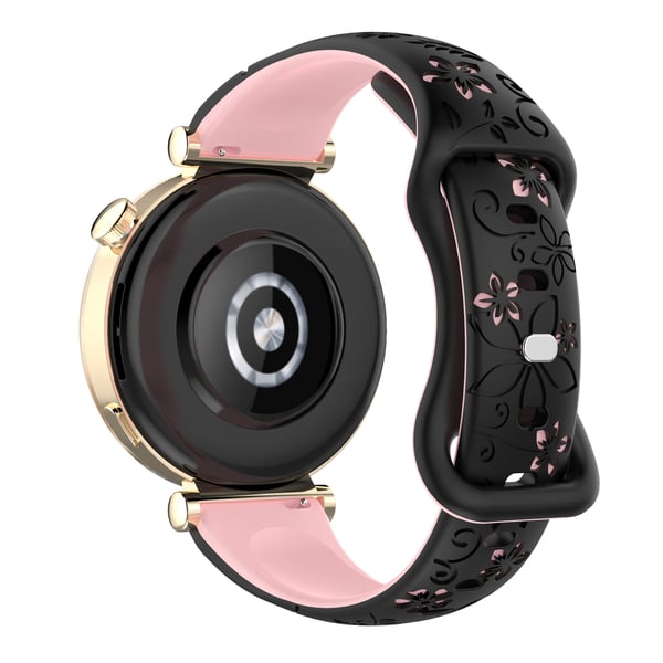 Kaksi Tone silikoninen ranneke Pink 22 mm
