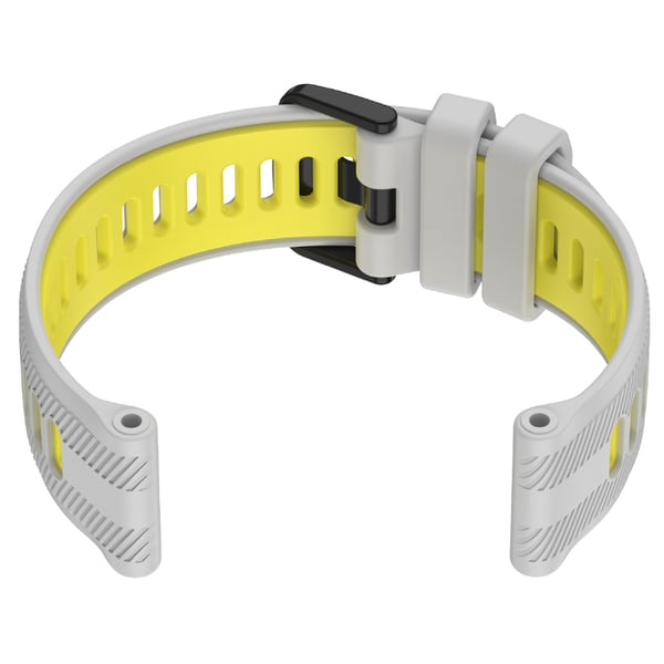 Harmaankeltainen silikoniranneke Garmin Forerunner 965:lle
