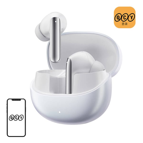 TWS QCY MeloBuds Pro HT08-hodetelefoner, ANC (hvit)