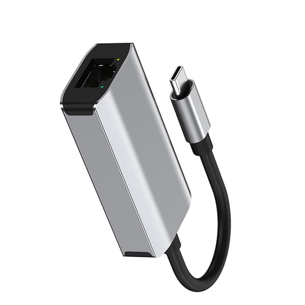 USB-C - Gigabit Ethernet -sovitin 3-porttisella hubilla