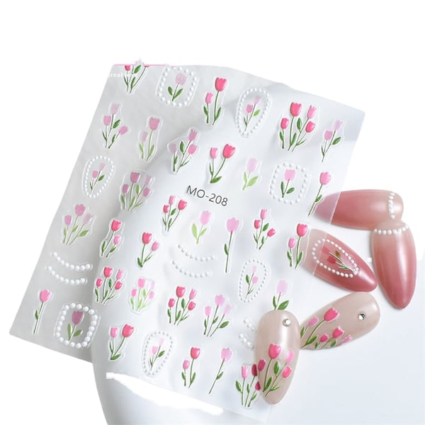 3D Tulip Negleklistremerker Model 2
