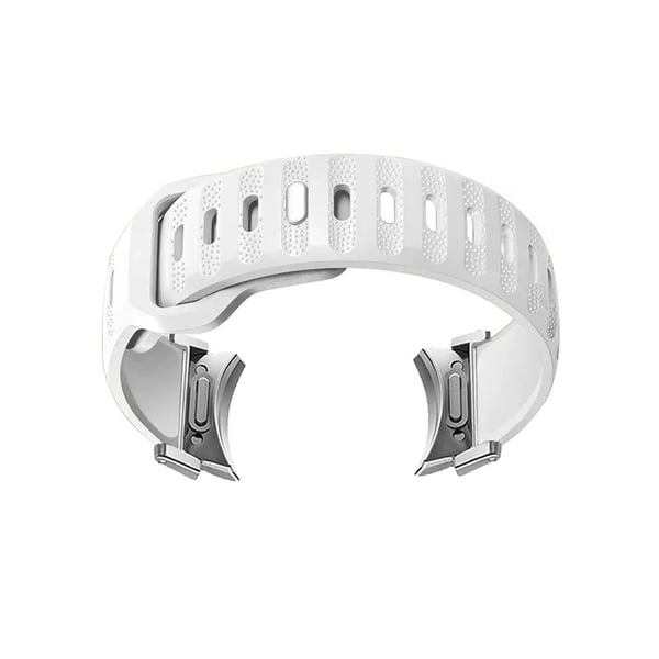 Galaxy Watch 6/5/4 Rem - Silikone urrem med hurtigudløser Silver+White