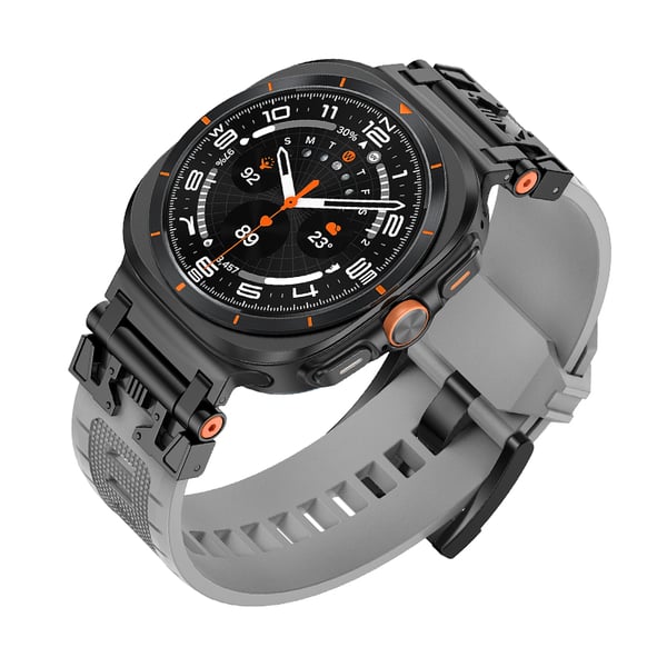 TPU-klokkereim for Samsung Watch 7 Ultra Black + gray dots