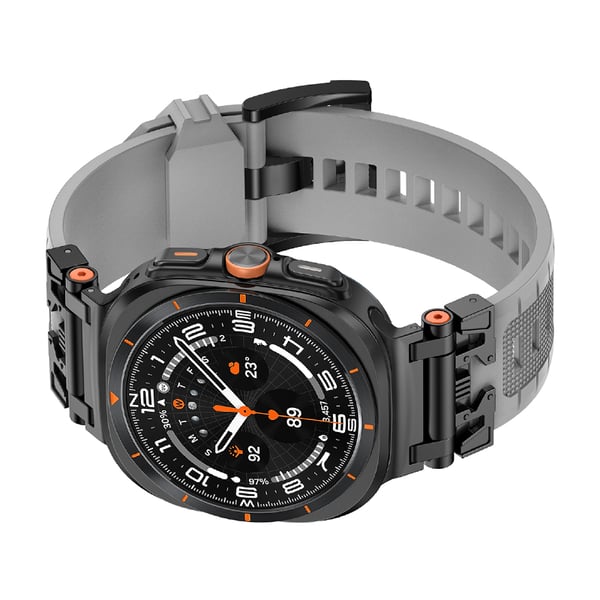 TPU-klokkereim for Samsung Watch 7 Ultra Black + gray dots
