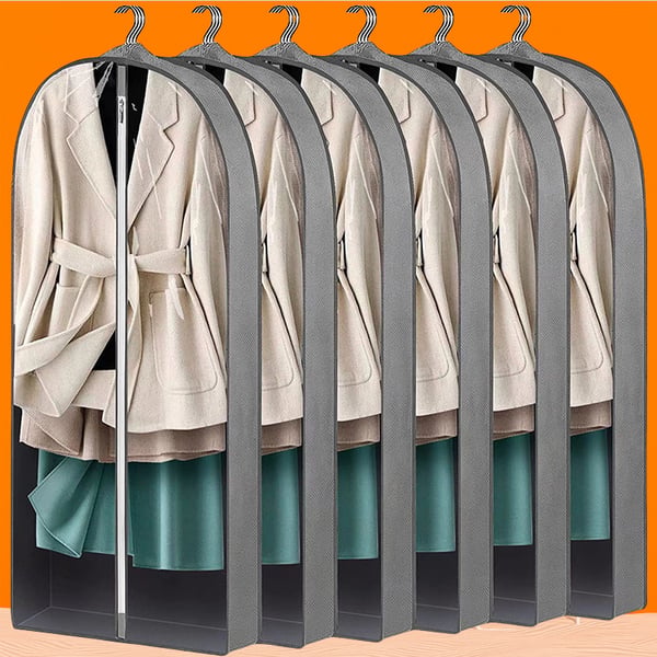 Pustende klespose, klesoppbevaringspose for skap Grey L