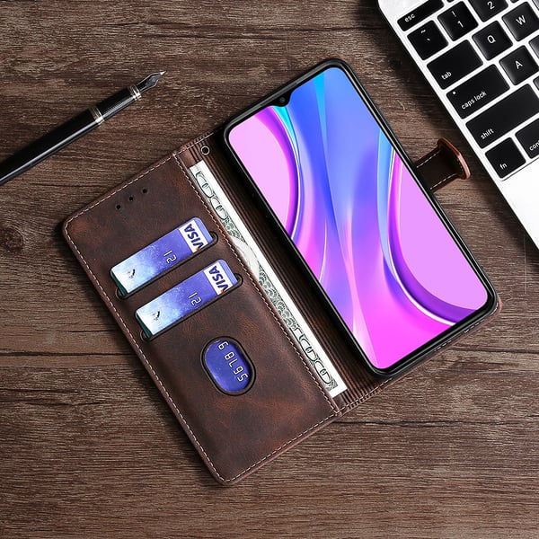 Läderfodral för Redmi Note 14 Pro/Note 14 Pro+ (Global) - Brun