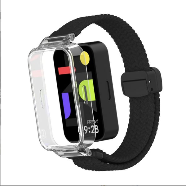 Redmi Band 3/9 Active -nailonkellonhihna magneettilukolla Black