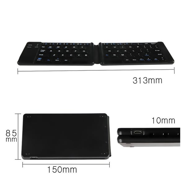 Taitettava Bluetooth-näppäimistö Black