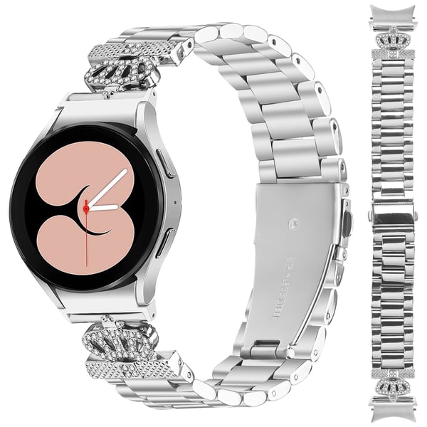 Ruostumattomasta teräksestä valmistettu ranneke Galaxy Watch4/5/6 -kellolle - Hopea