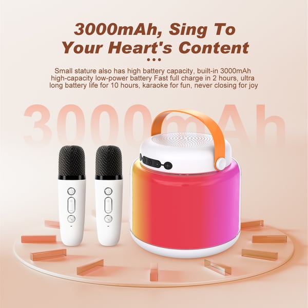 Y8 Dual Microphone Karaoke Machine with Bluetooth Speaker
