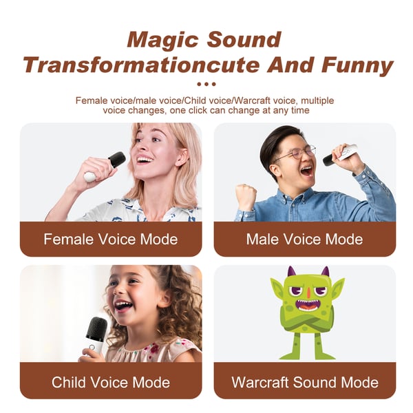 Y8 Dual Microphone Karaoke Machine with Bluetooth Speaker