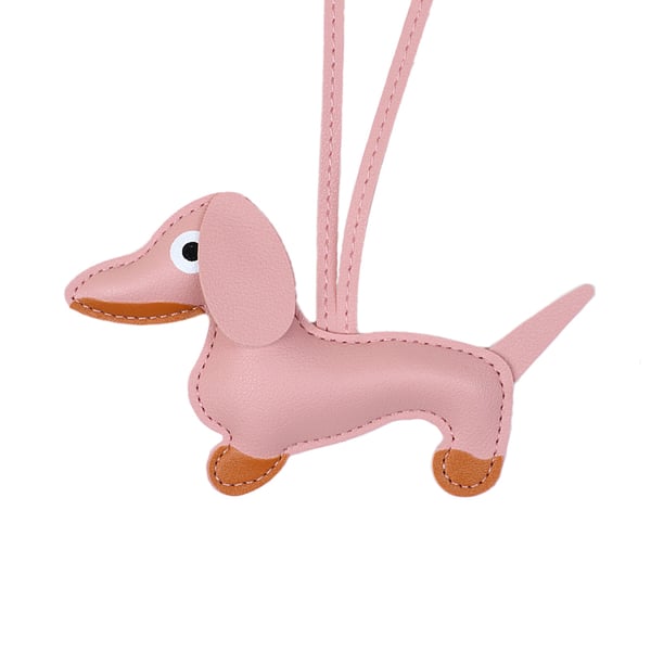 Mäyräkoira-avainnipun laukkuriipus Pink
