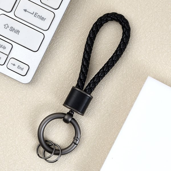 Helmiäinen mattapintainen avaimenperä Black