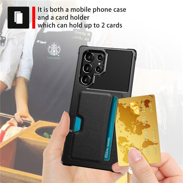 Suojaava Samsung S9 Plus -puhelinkotelo korttipidikkeellä