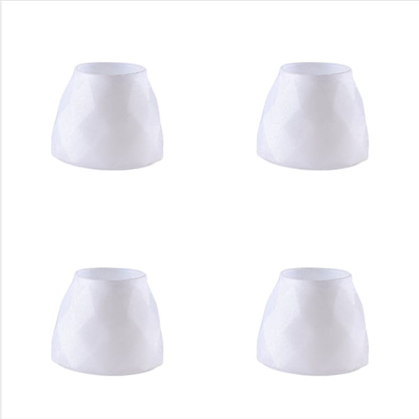 Møbelføtter i silikon, 4-pakning White