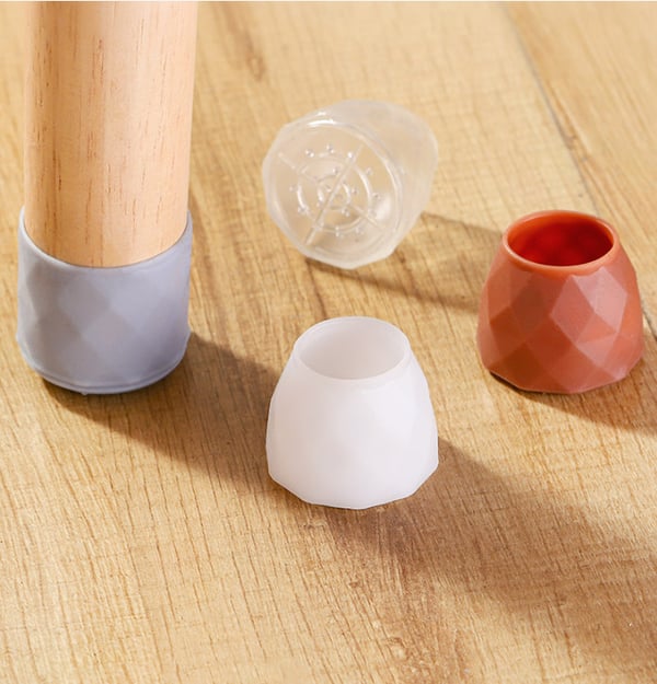 Möbelfötter i Silikon, 4-pack White