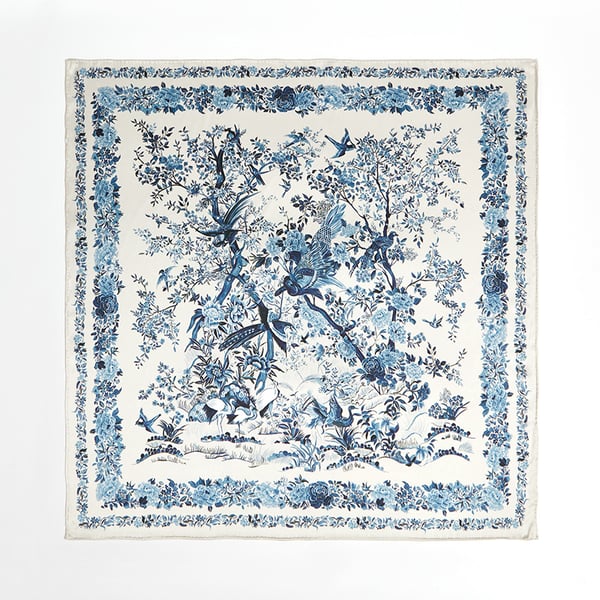 Elegantti Silkkinen Neliöhuivi - 100% Mulperisilkkiä Multicolor4