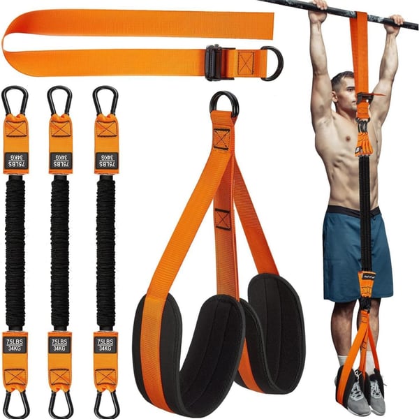 Pull up band / Træningsbånd pull ups - Pull up-hjælp til styrketræning Orange 210 lbs