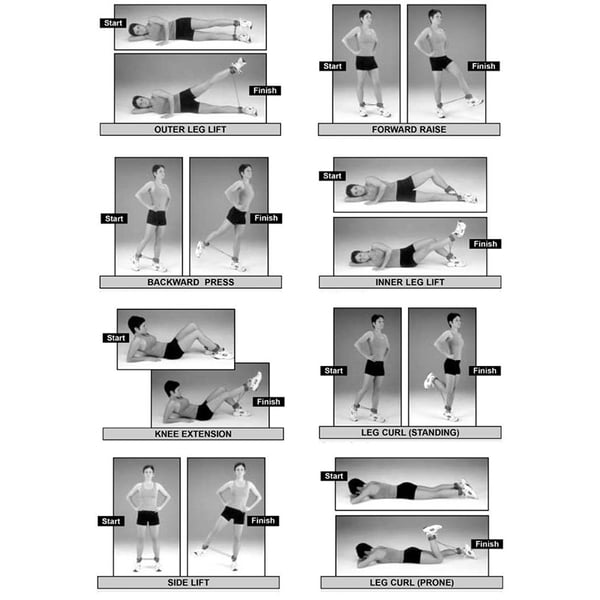 Motstandsbåndsett med benstropper for Taekwondo-trening Blue 70-80LB