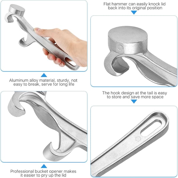 Multifunksjonell boksåpner med skiftenøkkel, boksåpner i aluminiumlegering M