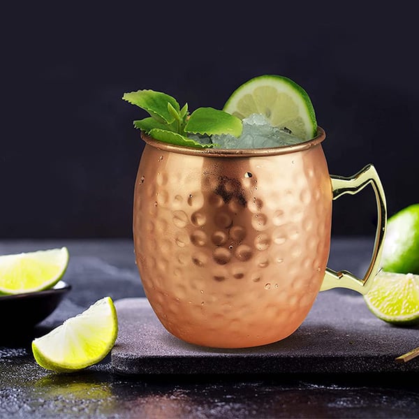 Elegant Cocktailglas i Hammeret Kobber S