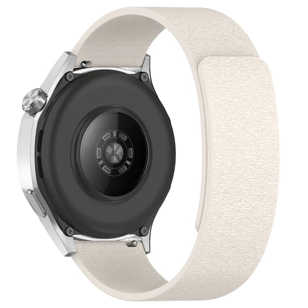 Cloud Wood Grain Silicone Magnetic Strap White 20 mm