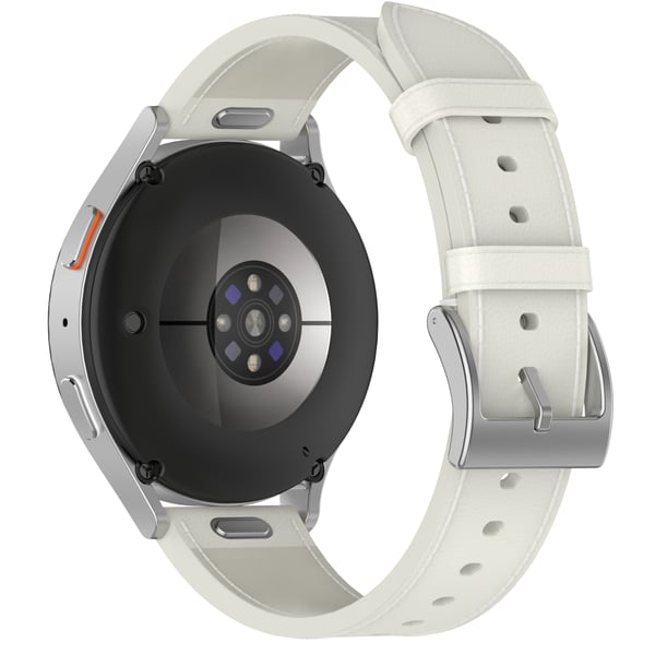 Remme i ekte lær til Huawei GT5 White 18 mm