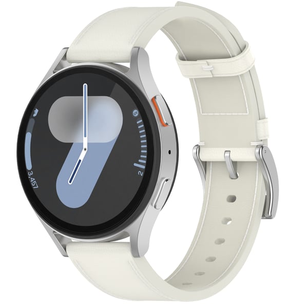 Remme i ekte lær til Huawei GT5 White 18 mm