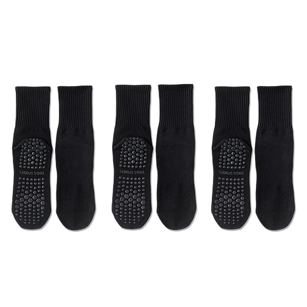 Skridsikre yogasokker (3 par) Black