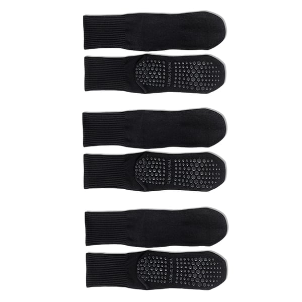 Skridsikre yogasokker (3 par) Black