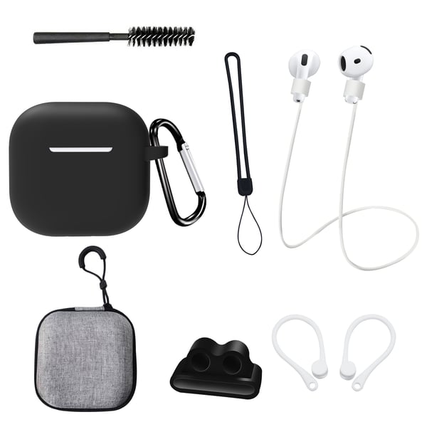 Åttedelt sett til AirPods 4. generasjon i svart