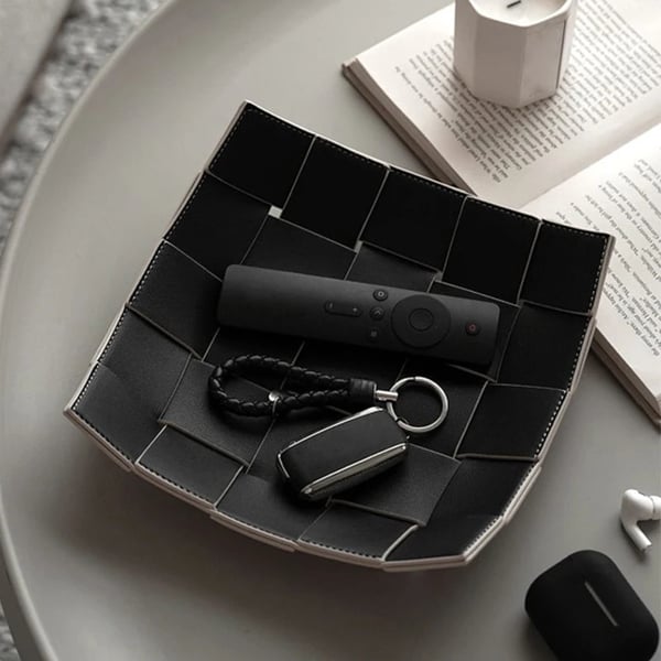 Kaksiväri PU-säilytystarjotin Black