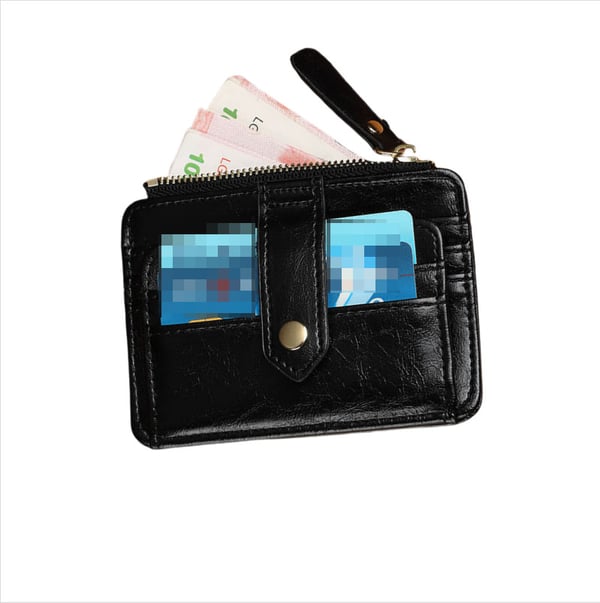 Slim Minimalist Kortholderlommebok Black