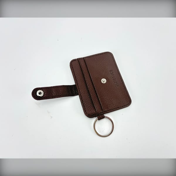 Slank kortholderlommebok, minimalistisk kortholder i PU-skinn coffee