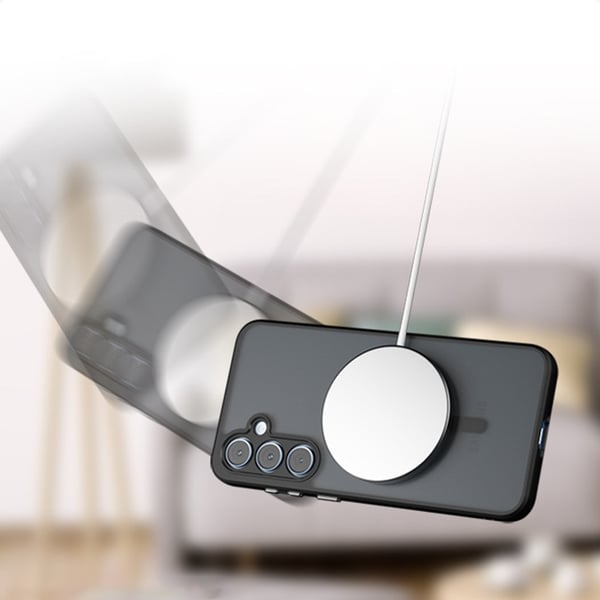 Mattsvart magnetisk telefondeksel til Samsung Galaxy A-serien Model 1