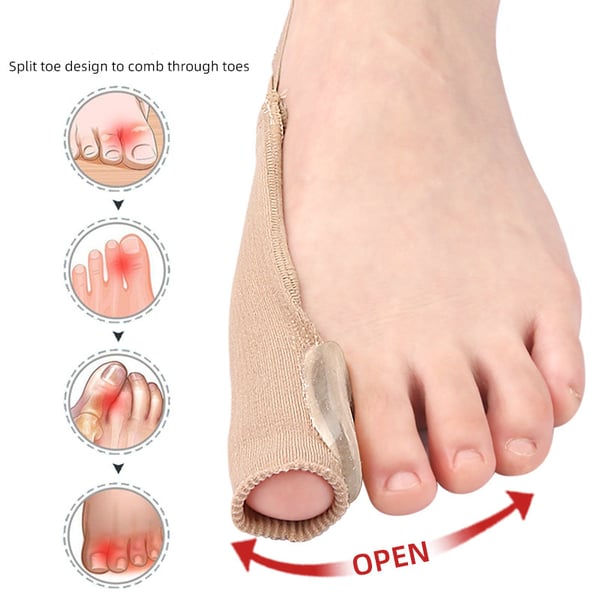 Tåseparatorer med Snøre til Hallux Valgus Korrigering & Lindring af Fodpine L