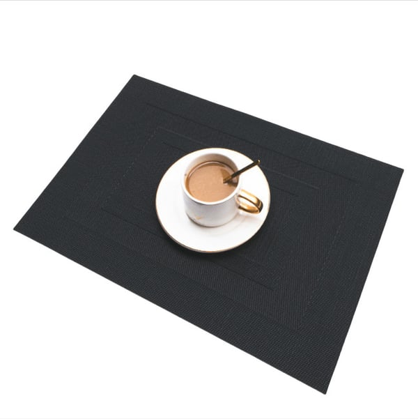 Klassiske vestlige bordbrikker Vaskbare bordbrikker 2-pakning Black
