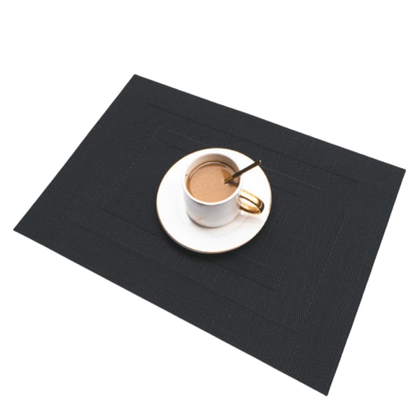 Klassiske vestlige bordbrikker Vaskbare bordbrikker 2-pakning Black