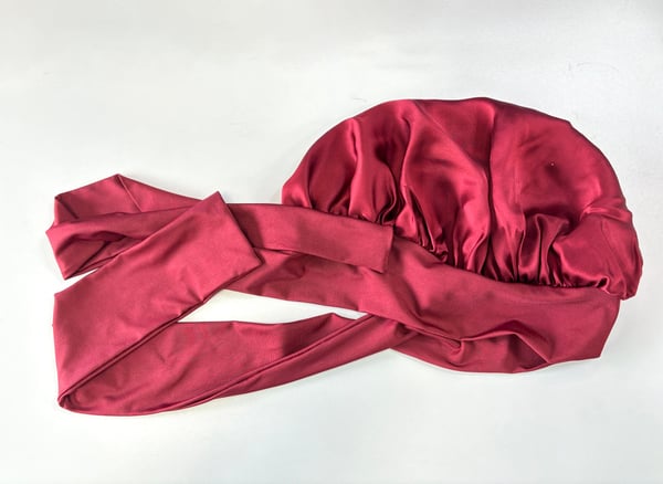 100% silke sovehætte til kvinder DarkRed