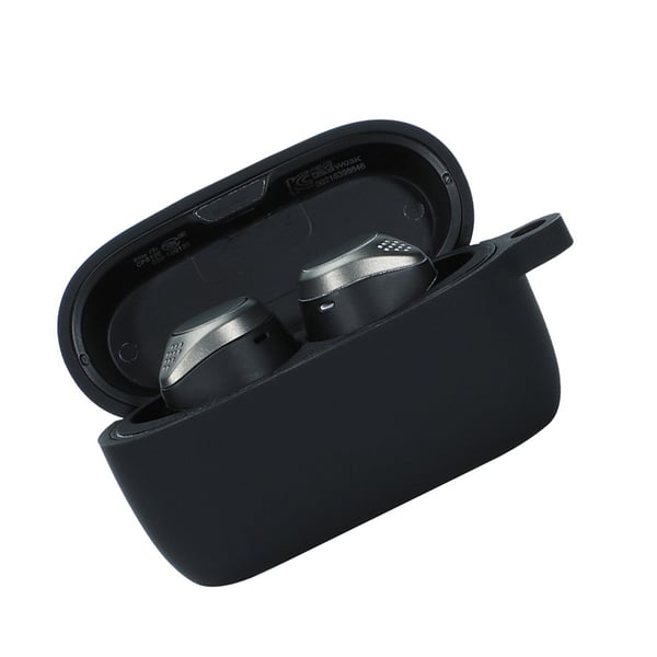 Beskyttende Jabra Elite 75T-etui med nøkkelring - Mykt, støtdempende deksel Black