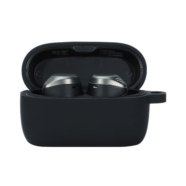Beskyttende Jabra Elite 75T-etui med nøkkelring - Mykt, støtdempende deksel Black