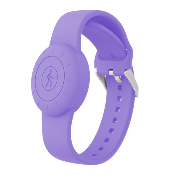 Silikonbeskyttelsesdeksel til Apple AirTag-stropp - kort Purple