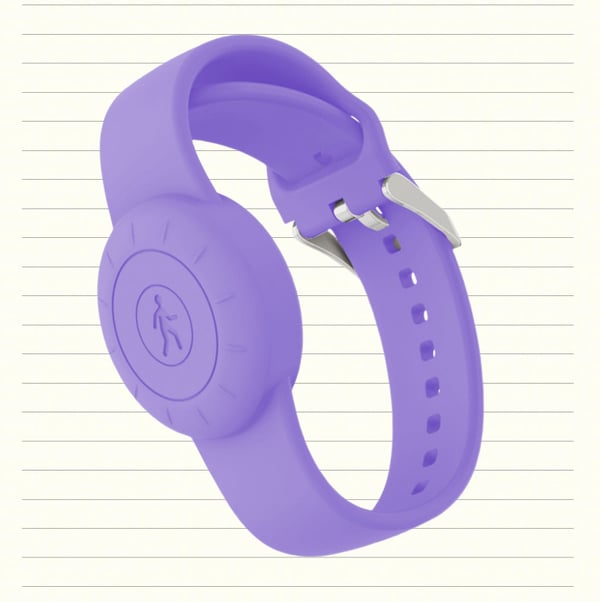 Silikonisuojakotelo Apple AirTag -hihnallesi - Lyhyt Purple