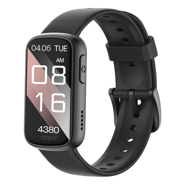 Smartwatch med pulsmåler, søvnmåler, skridttæller Black