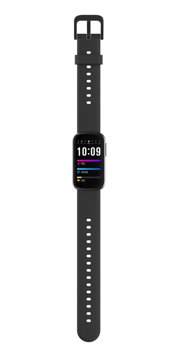 Smartwatch med pulsmåler, søvnmåler, skridttæller Black